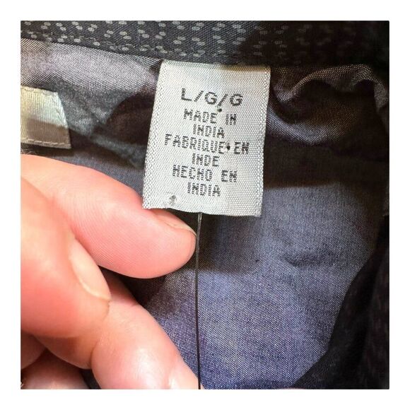 Kenneth Cole Reaction Mens Super Slim Fit Black Combo Dress Shirt L NEW MSRP $69 - Picture 4 of 7